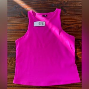 Hot Pink Body Contour tank top